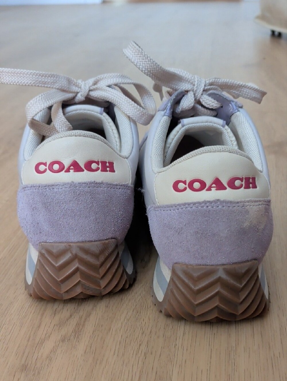 ❤️ Coach Women's Running Sneakers Light Purple And Red - Picture 6 of 11